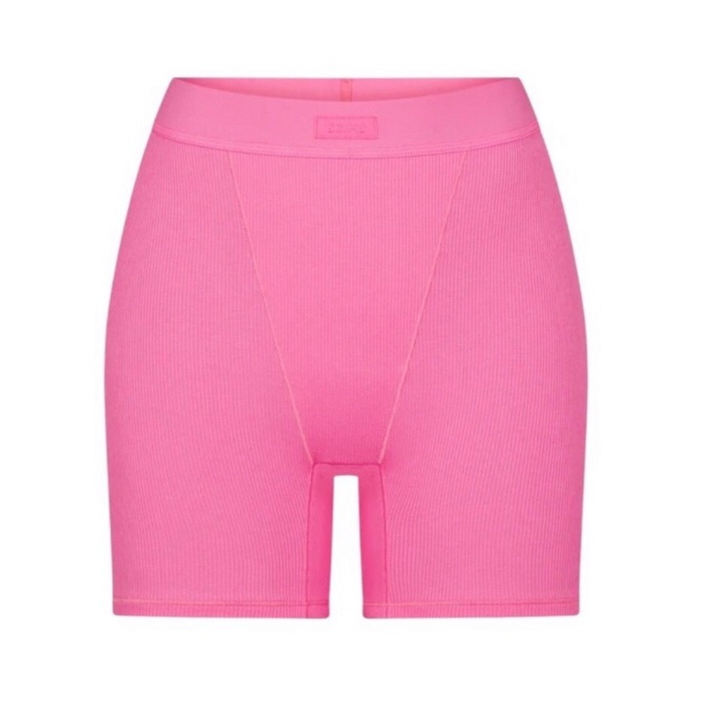 RARE skims sugar pink cotton rib boxer shorts